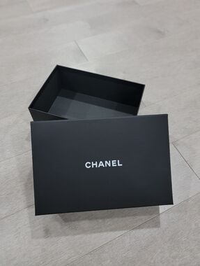 Chanel Matte Black With White Logo Box